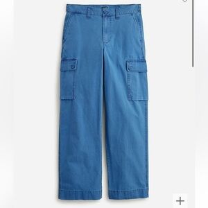 J crew Cargo pant in indigo ripstop cotton